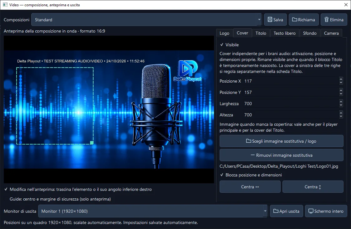 Composizione video Delta Playout